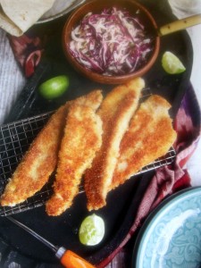 The makings for Catfish Tacos.