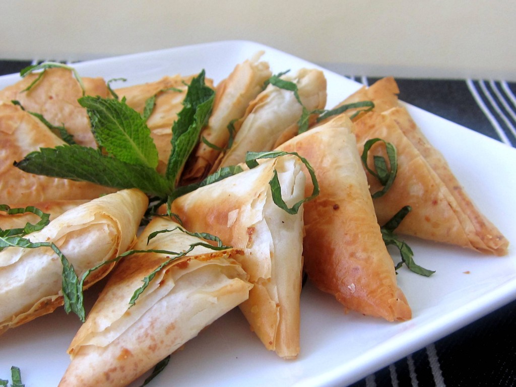 Goat Cheese, Hazelnut, and Mint Phyllo Triangles 3