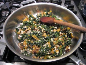 Kale with Arpicots, Walnuts, and Feta in a Skillet 1 1824x1368
