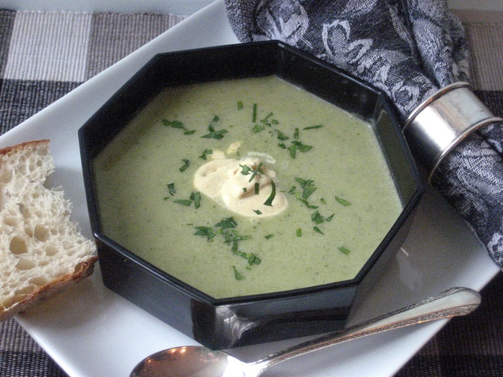 Broccoli Soup with Curried Creme Fraiche 2